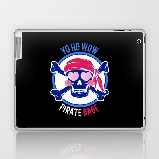 Pirate Babe Pirates Captain Skull Laptop & iPad Skin