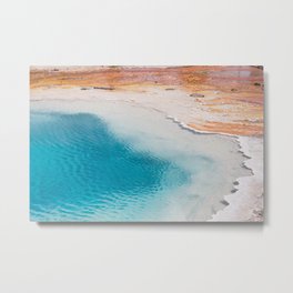 Blue sulfer Metal Print | Color, Outdoors, Blue, Wyoming, Sulfer, Photo, Pool, Nationalpark, Contrast, Digital 
