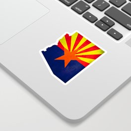 Arizona flag map - vintage look Sticker