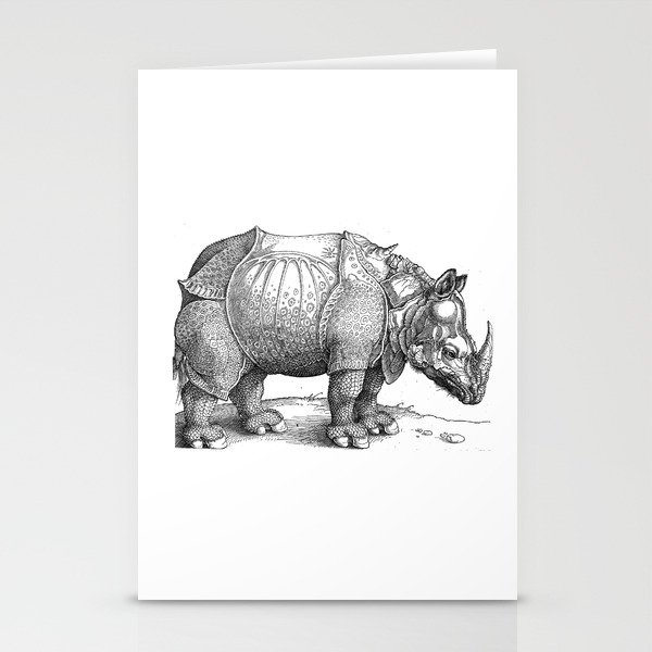 Durer- The rhinoceros. Stationery Cards