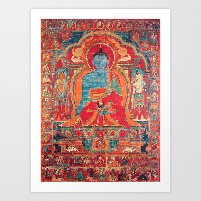 Medicine Buddha Guru of Healing Art Print
