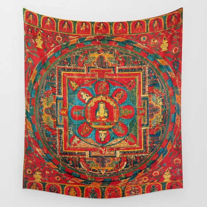 Vairocana Buddha Tibetan Buddhist Mandala Wall Tapestry