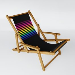 Tiny Rainbow on Black Sling Chair