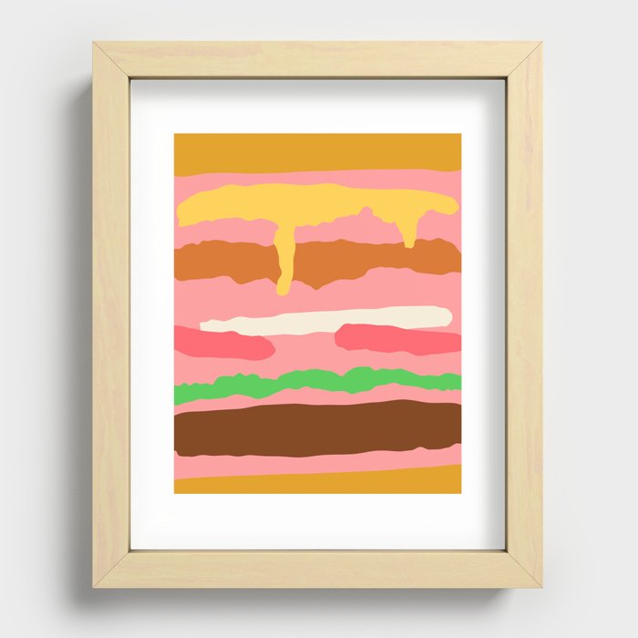 BURGER LAYERS Recessed Framed Print