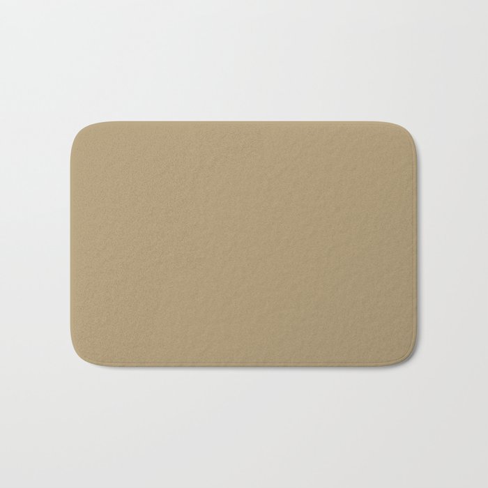 Mid-tone Golden Beige Solid Color Pairs PPG Toasted Sesame PPG1099-5 - All One Shade Hue Colour Bath Mat