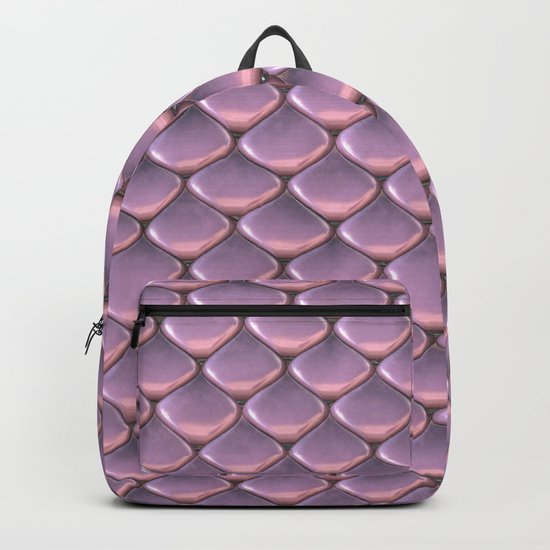 Pink Snake Skin mermaid scales Backpack