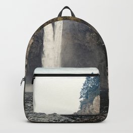 Snoqualmie Waterfall Backpack | Shower, Victoria, Falls, Power, Rock, Waterfall, Cliff, Misty, Pool, Snoqualmie 
