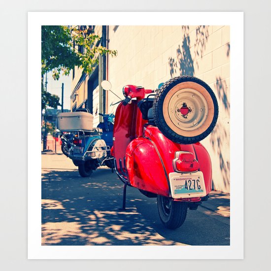 Summer Vespas Art Print