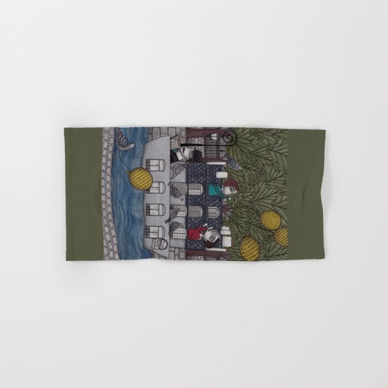 Yellow Balloons Hand & Bath Towel