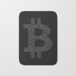Bitcoin Binary Black Bath Mat