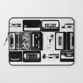 Retro Music Cassette Tapes - Black & White Laptop Sleeve