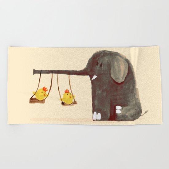 Elephant Swing Beach Towel