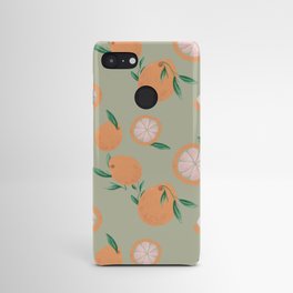 Retro oranges with background Android Case