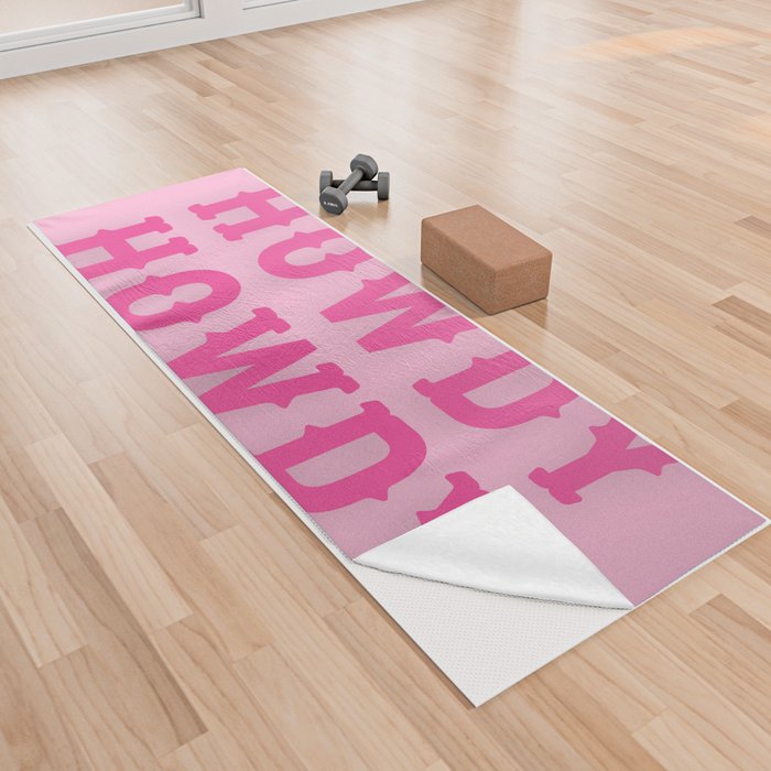 Howdy - Pink Western Aesthetic Yoga Towel