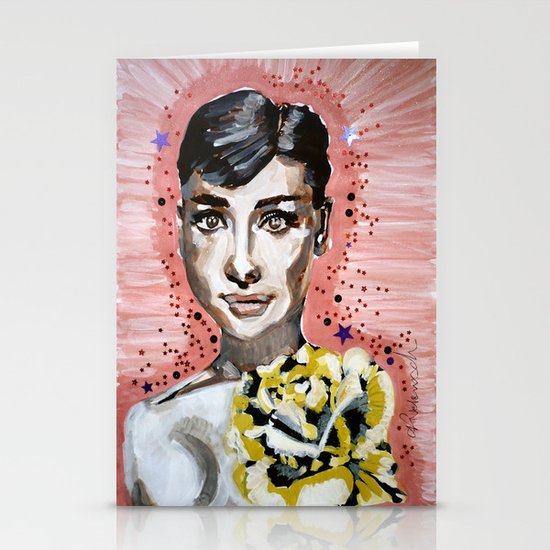 Audrey Hepburn 2 Stationery Cards