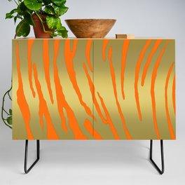 Gold Tiger Stripes Orange Credenza