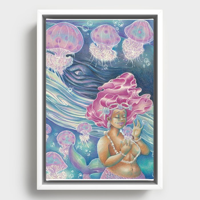 Mermaids in Paradise  Framed Canvas