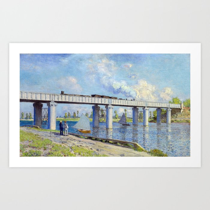 Claude Monet Railway Bridge Art Print By Elegant Chaos Gallery Society6   Claude Monet Bridge Prints 