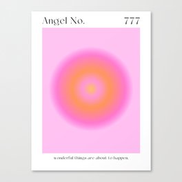 Angel Number 777 Canvas Print