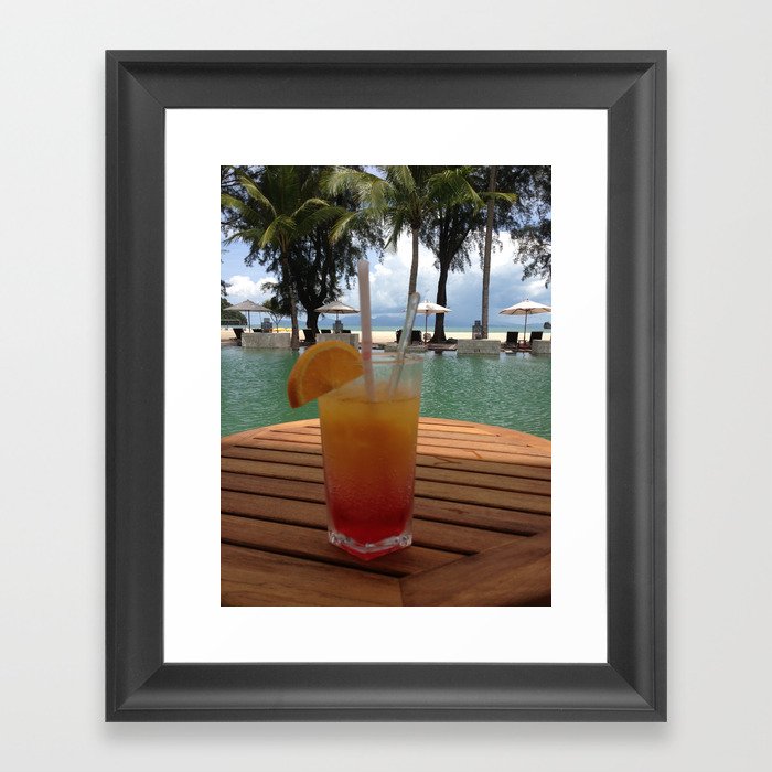 Tropical Drinks Framed Art Print