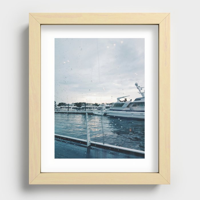 A Rainy Sea Recessed Framed Print