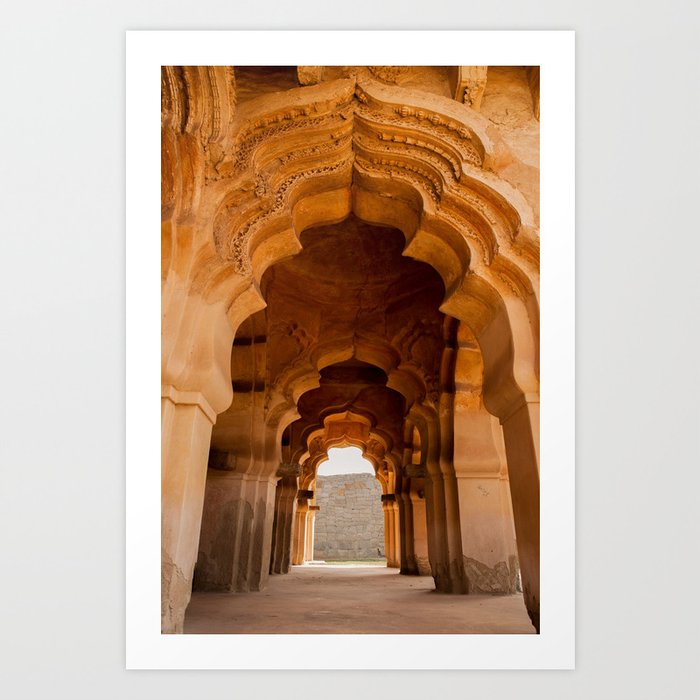 Hindu temple in Hampi India - Travel photography India Art Print