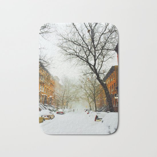 NYC @ Snow Time Bath Mat