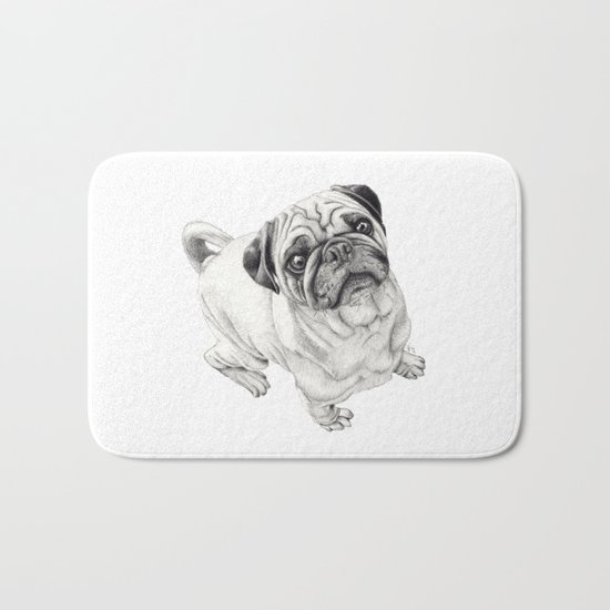 Seymour the Pug Bath Mat