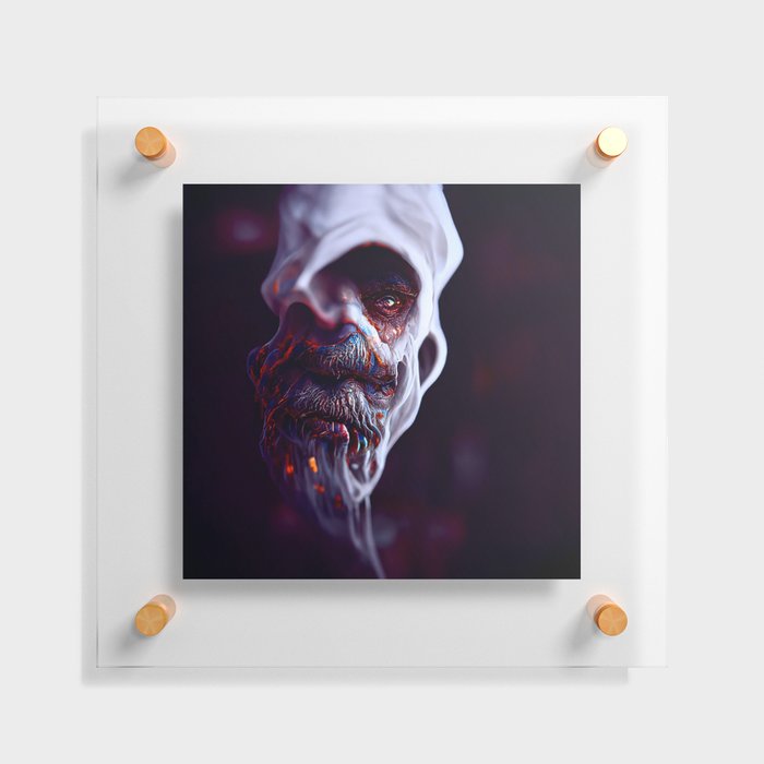 Scary ghost face #2 | AI fantasy art Floating Acrylic Print