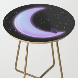 Cat on Moon | Retro Glow Side Table