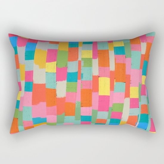 colorful patchwork 2 Rectangular Pillow