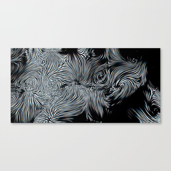 Swirl glitch shapes Canvas Print