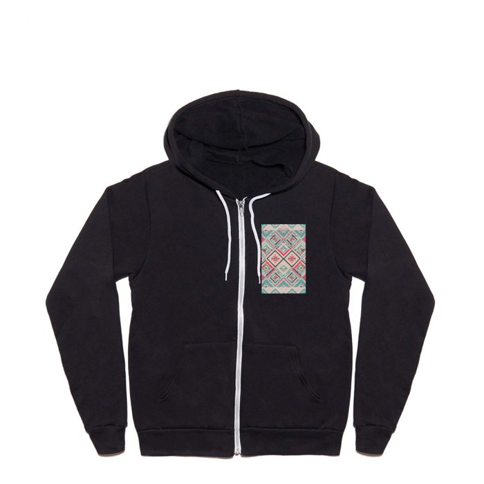 Multicolour Collage Design  Full Zip Hoodie