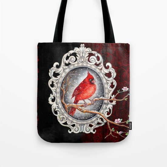 Red cardinal Tote Bag