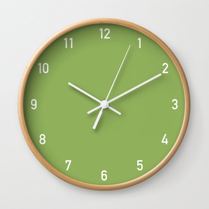 Numbers Clock - Green Wall Clock