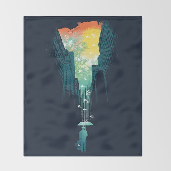 I Want My Blue Sky Throw Blanket