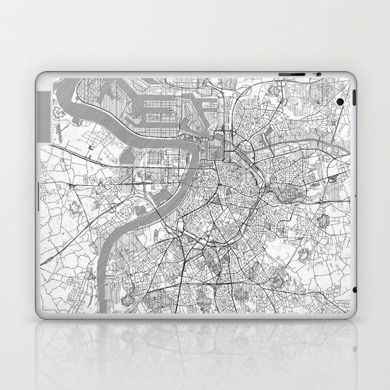 Antwerp Map Line Laptop & iPad Skin