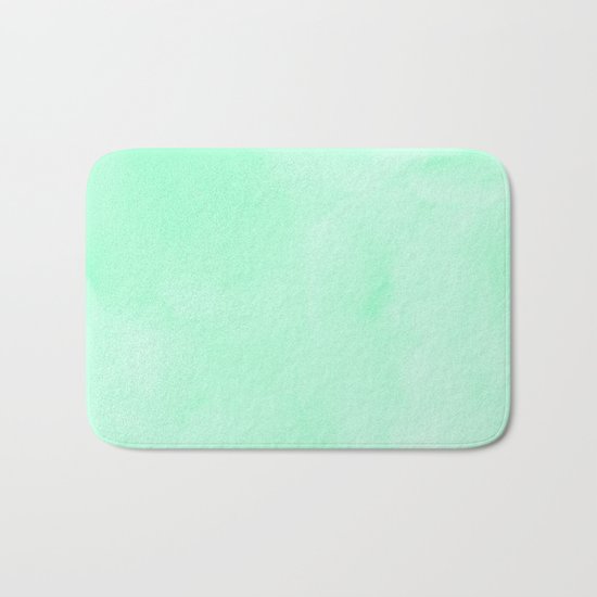 Mint Meringue Watercolor Bath Mat
