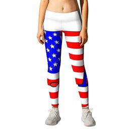 USA Isolated Rugby Ball Leggings