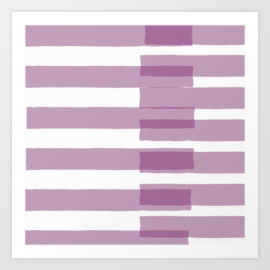 Big Stripes in Purple Art Print