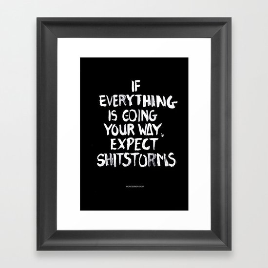 Shitstorms Framed Art Print