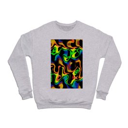 Abstract psychedelic fluorescent graffiti wall Crewneck Sweatshirt