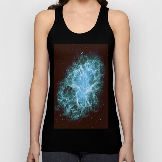 Crab Nebula Freshwater Blue teal Unisex Tank Top