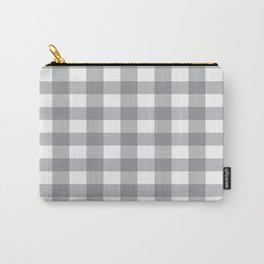 Gray and White Buffalo Plaid Pattern Carry-All Pouch | Digital, Graphicdesign, White, Buffaloplaid, Gray, Checkered, Gingham, Plaid, Checker, Checks 