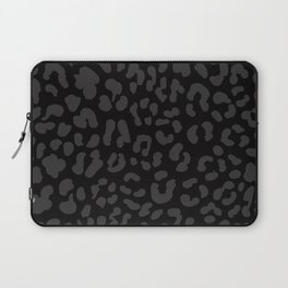 Black & Dark Gray Leopard Print  Laptop Sleeve