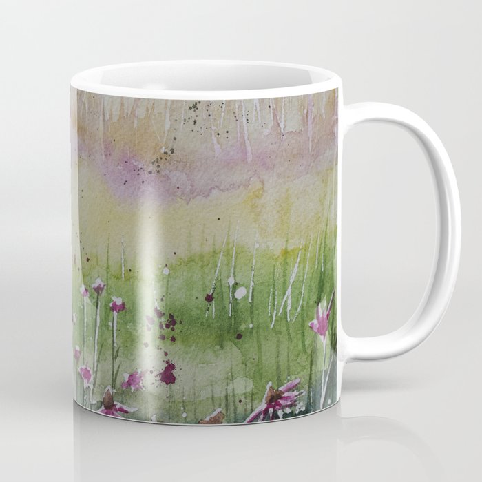 Evening Meadow Watercolour Coffee Mug