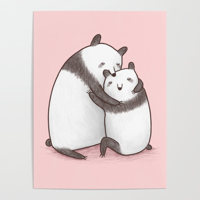 Panda Cuddle Poster