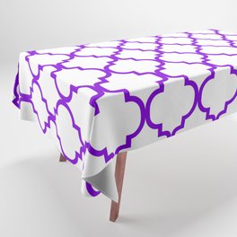 Moroccan Trellis (Violet & White Pattern) Tablecloth