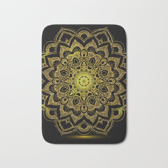 Golden Mandala Bath Mat