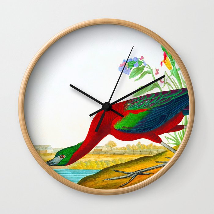 Glossy Ibis Bird Wall Clock